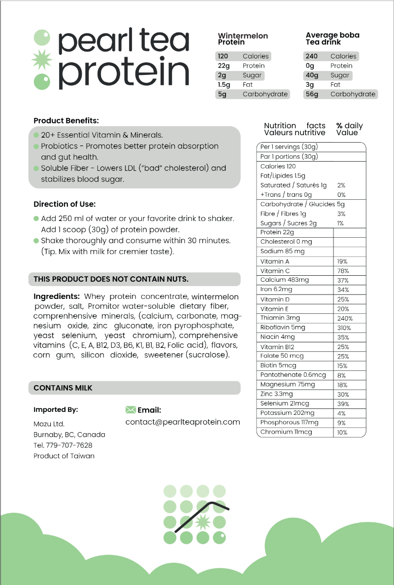 Wintermelon Milk Tea Whey Protein