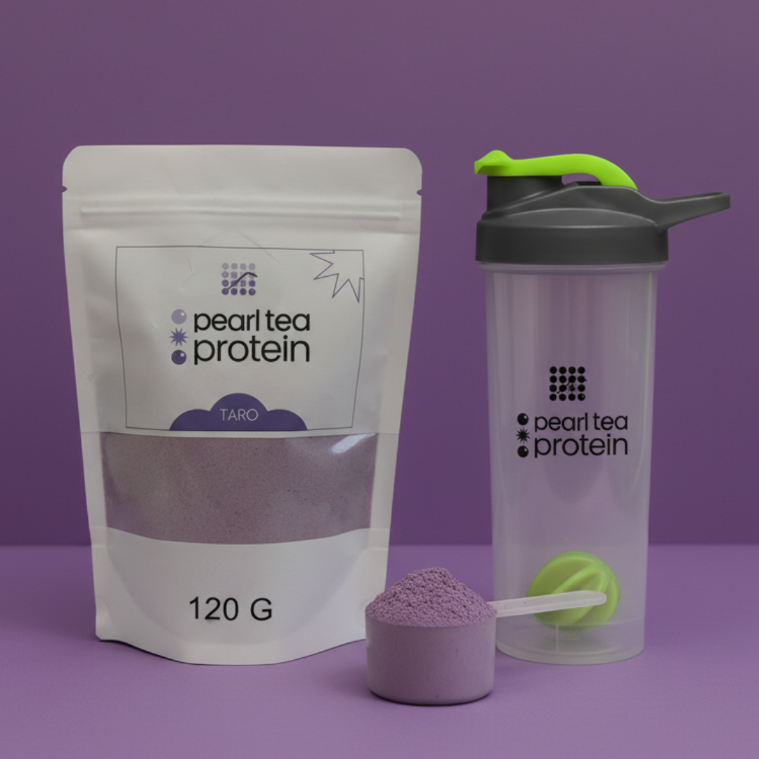 Taro Milk Tea Protein Powder Combo - 120g + 24oz Logo Shaker